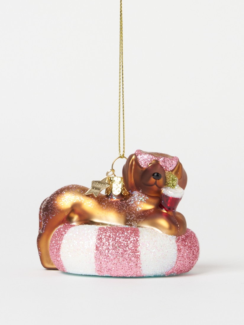 VONDELS》オーナメント mutlicolor dog on pool float（オーナメント