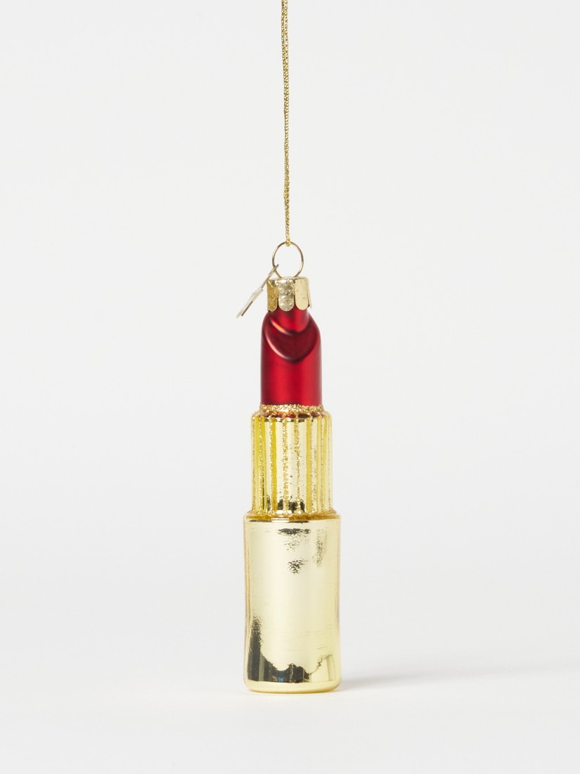 VONDELS》オーナメント shiny gold/ matt red pink lipstick