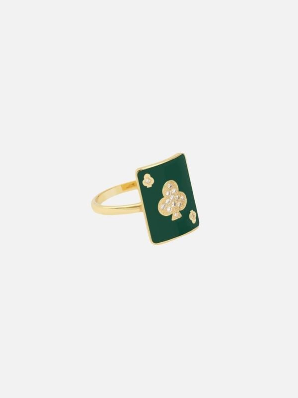 《MYSTERYJOY》Bague Pinkie Honneur Laque VERT リング