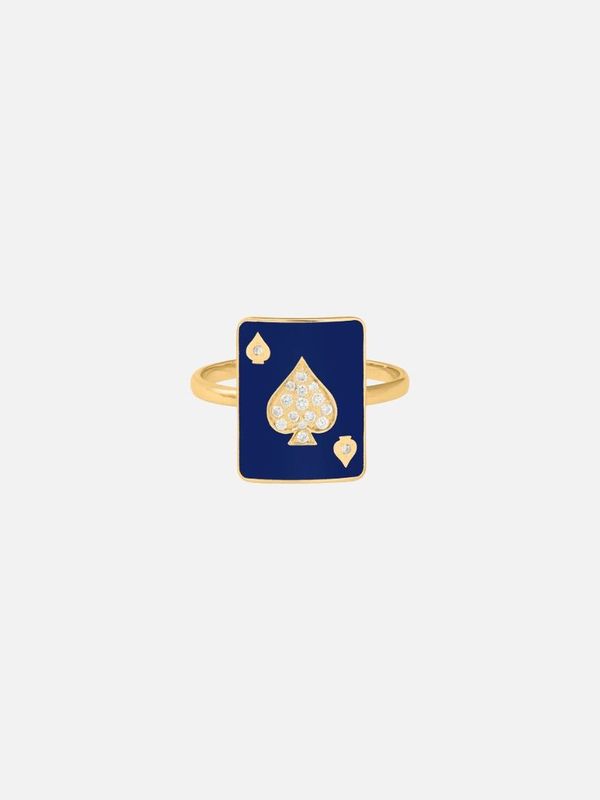 《MYSTERYJOY》Bague Pinkie Honneur Laque BLEU リング
