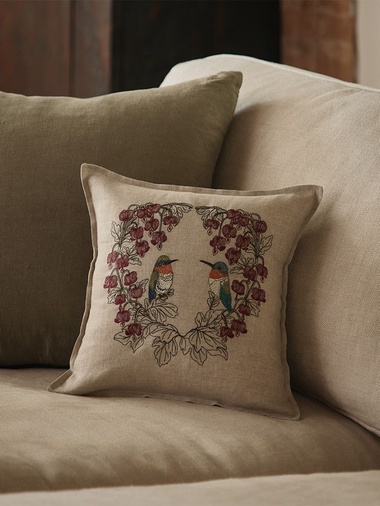 Coral & Tusk クッションカバー Hummingbird Hearts Love｜クッションカバー 30x30 Hummingbird Hearts（クッションカバー