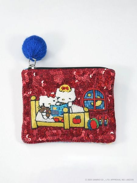 tamaoworld×ハローキティ コラボレーション｜スパンコール刺繍ポーチ
