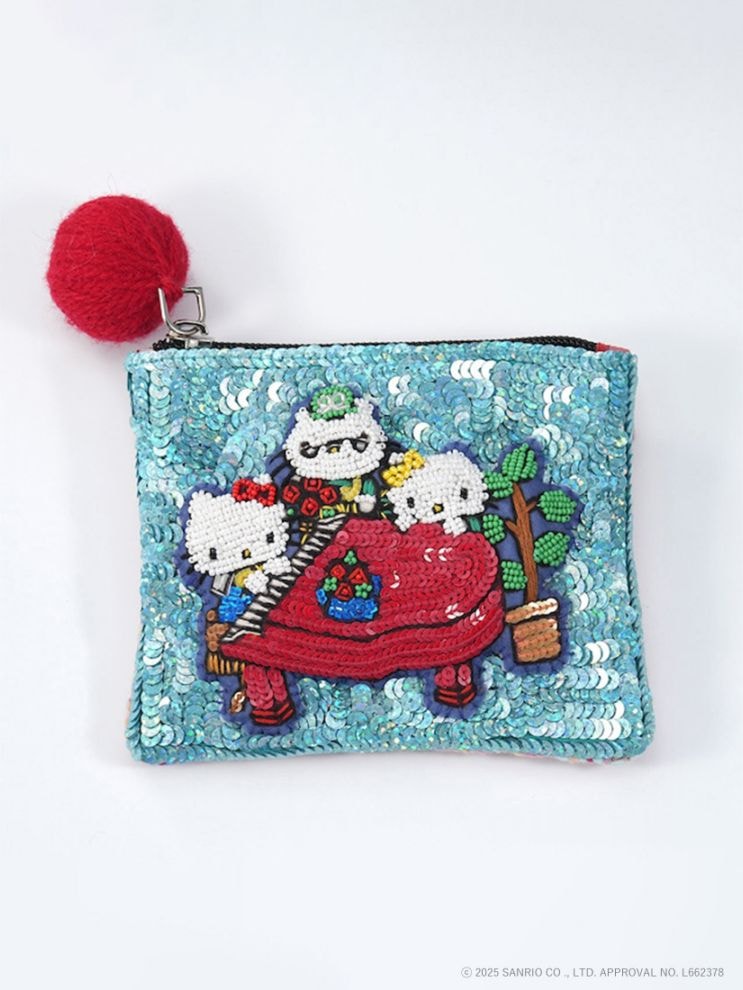 tamaoworld×ハローキティ コラボレーション｜スパンコール刺繍ポーチ