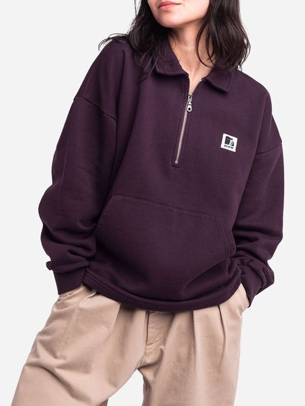 《OLOW》MANSO PRUNE ハーフジップ スウェット