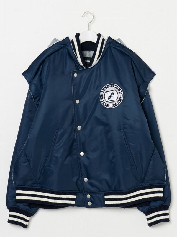 《MOOHONG》ROTATED VARSITY ジャケット
