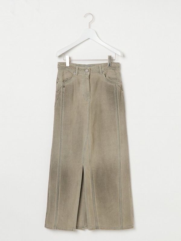 《HAUS072C》HAND BRUSHED DENIM スカート