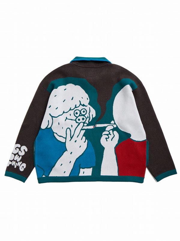 《8bit.t.d》[Megumi Yamazaki] Dogs Know everything Smoking Dogs Polo トップス