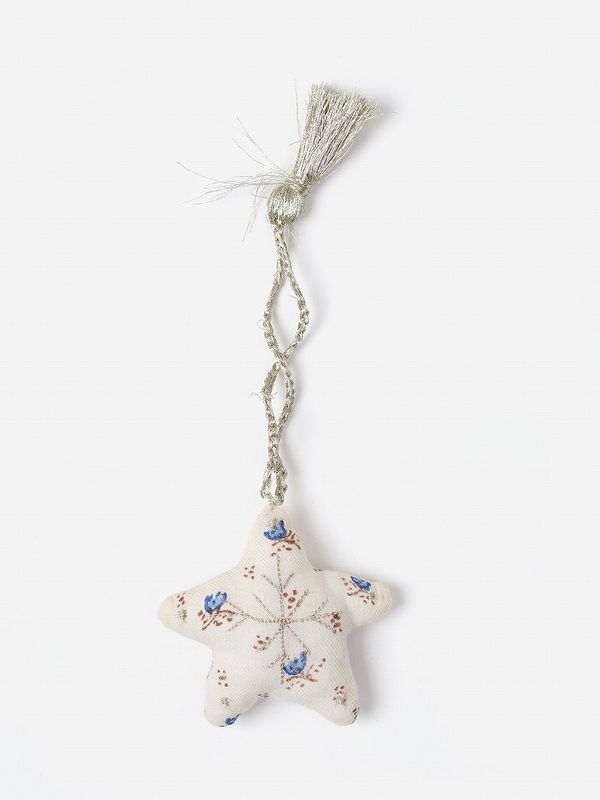 《EMILE ET IDA》star cream blue flowers オーナメント