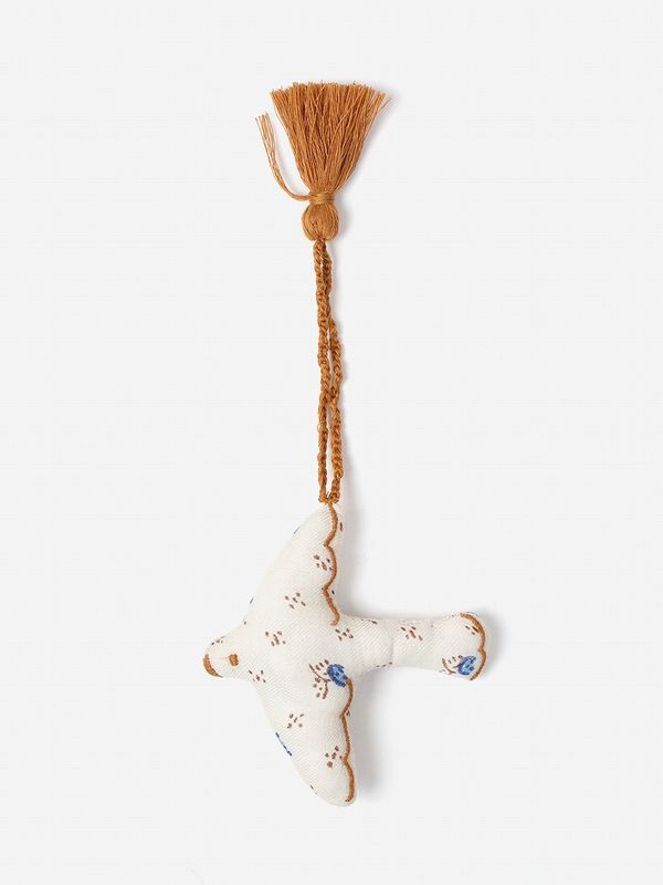 《EMILE ET IDA》cream bird blue flowers オーナメント