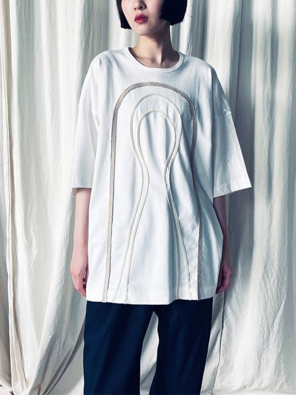 cs-57W white jizo_W Tシャツ