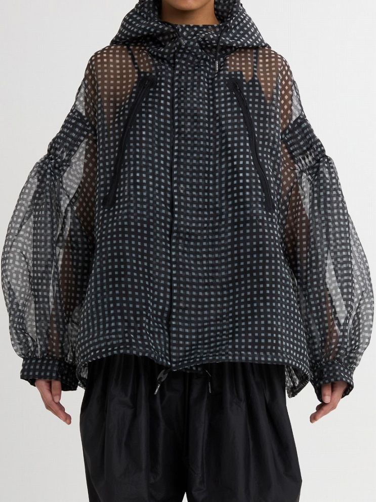 MEG MIURA》See-thorough Gingham Check Anorak（ジャケット）｜H.P.