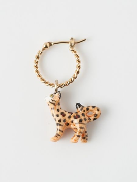 ミニピアス ベンガルキャット（片耳用）Capsule Comme chein and chat