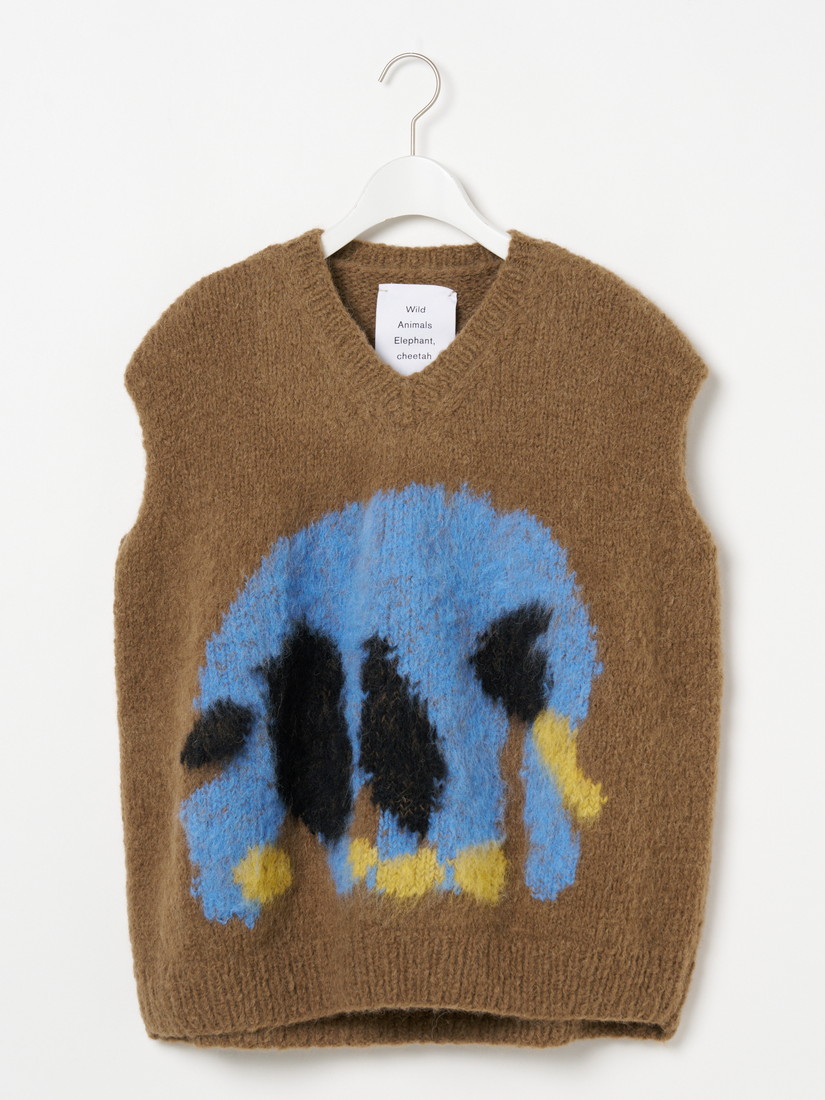ニットベスト KNITWEAR（Elephant Cheetah）（ベスト）｜H.P.FRANCE