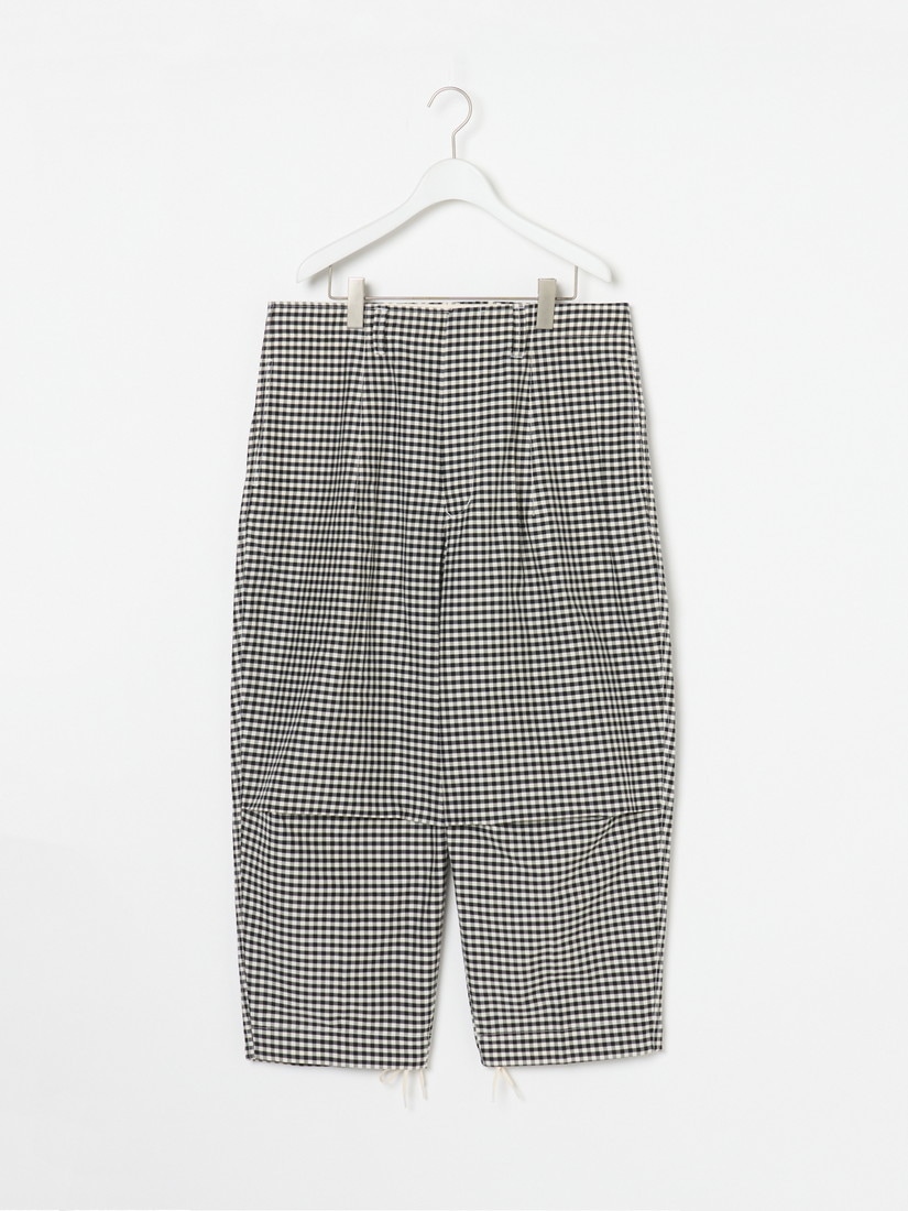 コットンシルクギンガムチェック ワークパンツ（パンツ）｜H.P.FRANCE