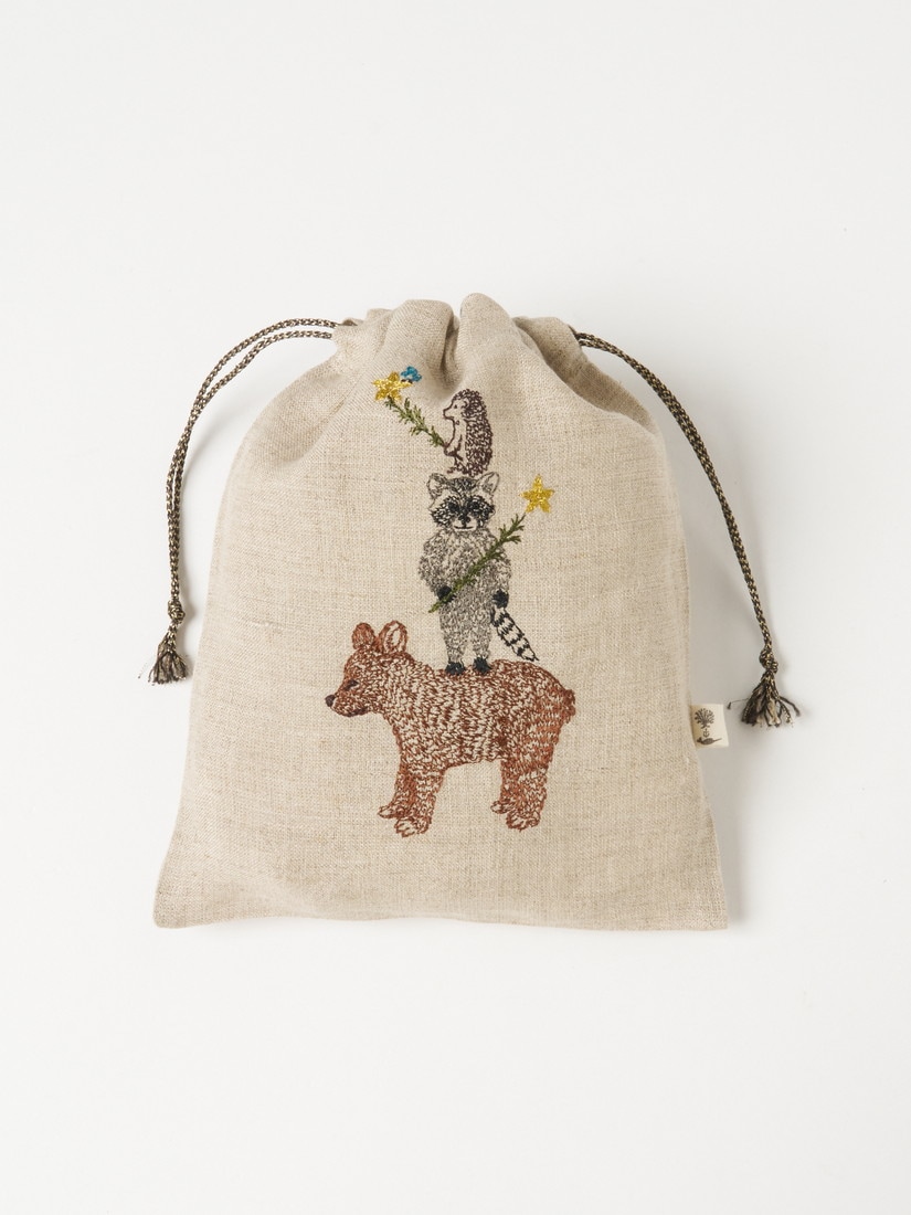 H.P.FRNCE限定】巾着 Animal Tree（ポーチ）｜H.P.FRANCE公式サイト