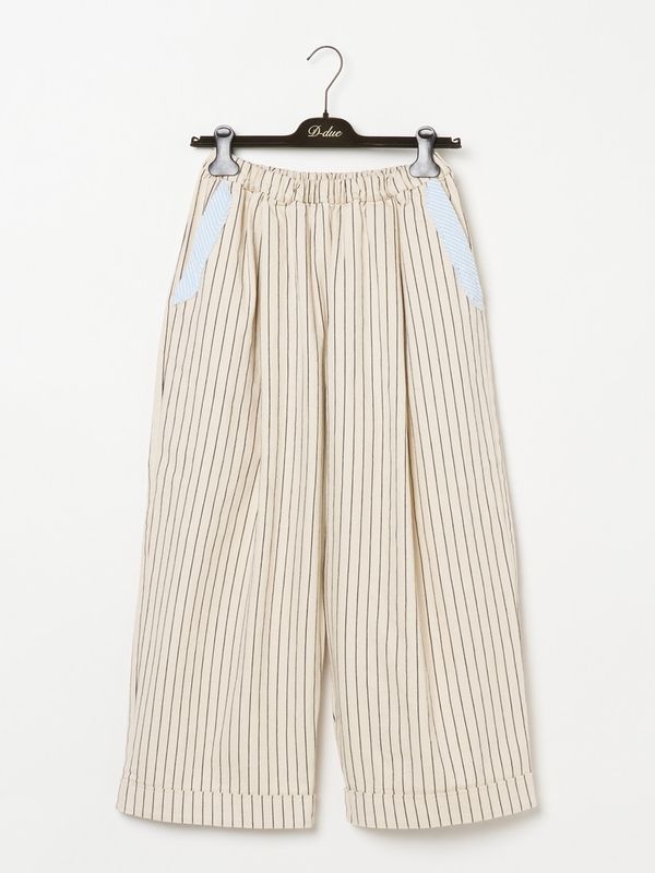 EASY STRIPE TUCK パンツ