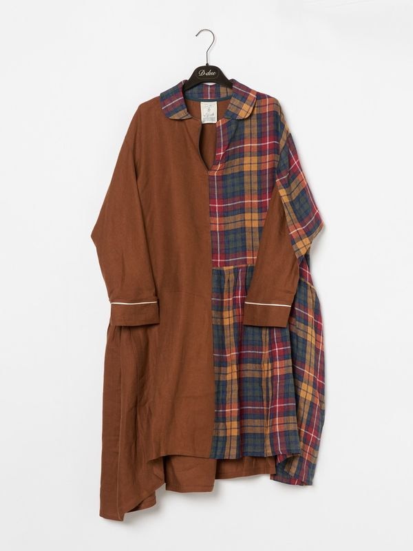 Half & Half Linen ワンピース