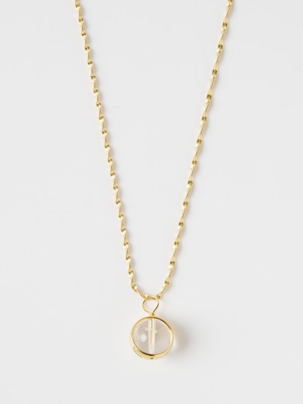 《barbóra》CLEAR QUARTZ BLISS PLANET CHARM ネックレス