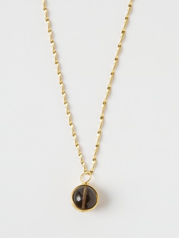 《barbóra》SMORKY QUARTZ BLISS PLANET CHARM ネックレス