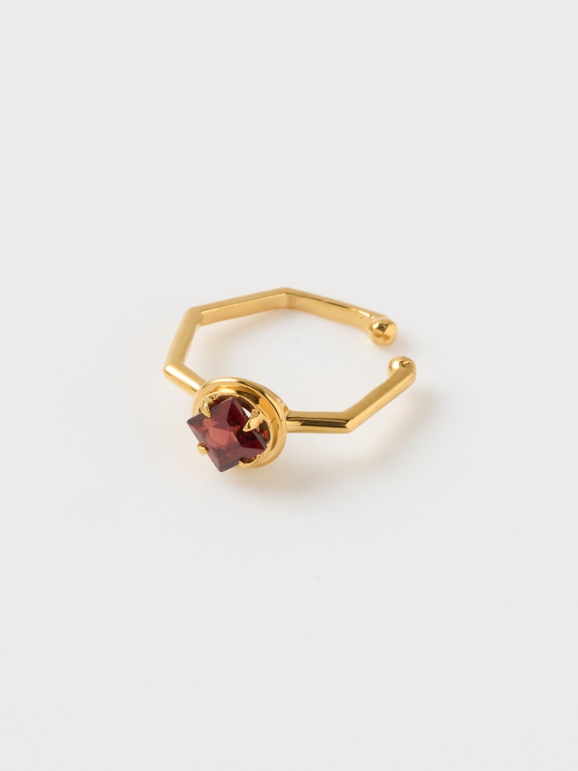 AcuteAccent》perfume bottle earcuff ガーネット（片耳）（イヤカフ 