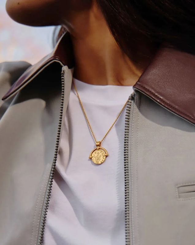 LUCY WILLIAMS MEDIUMENGRAVABLE ROMAN ARC COIN ネックレス