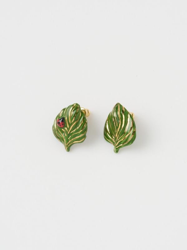 ピアス リーフ&レディバグ Tropical