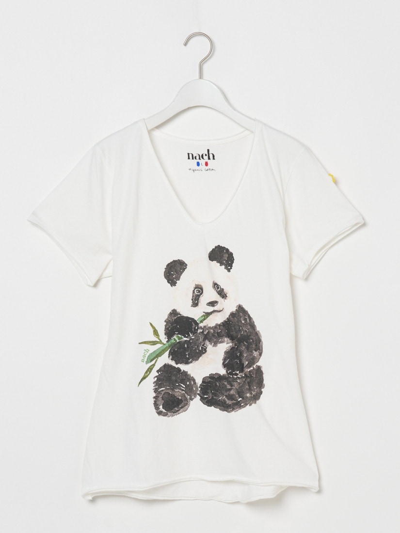 VネックTシャツ パンダ Tropical（Tシャツ）｜H.P.FRANCE公式サイト