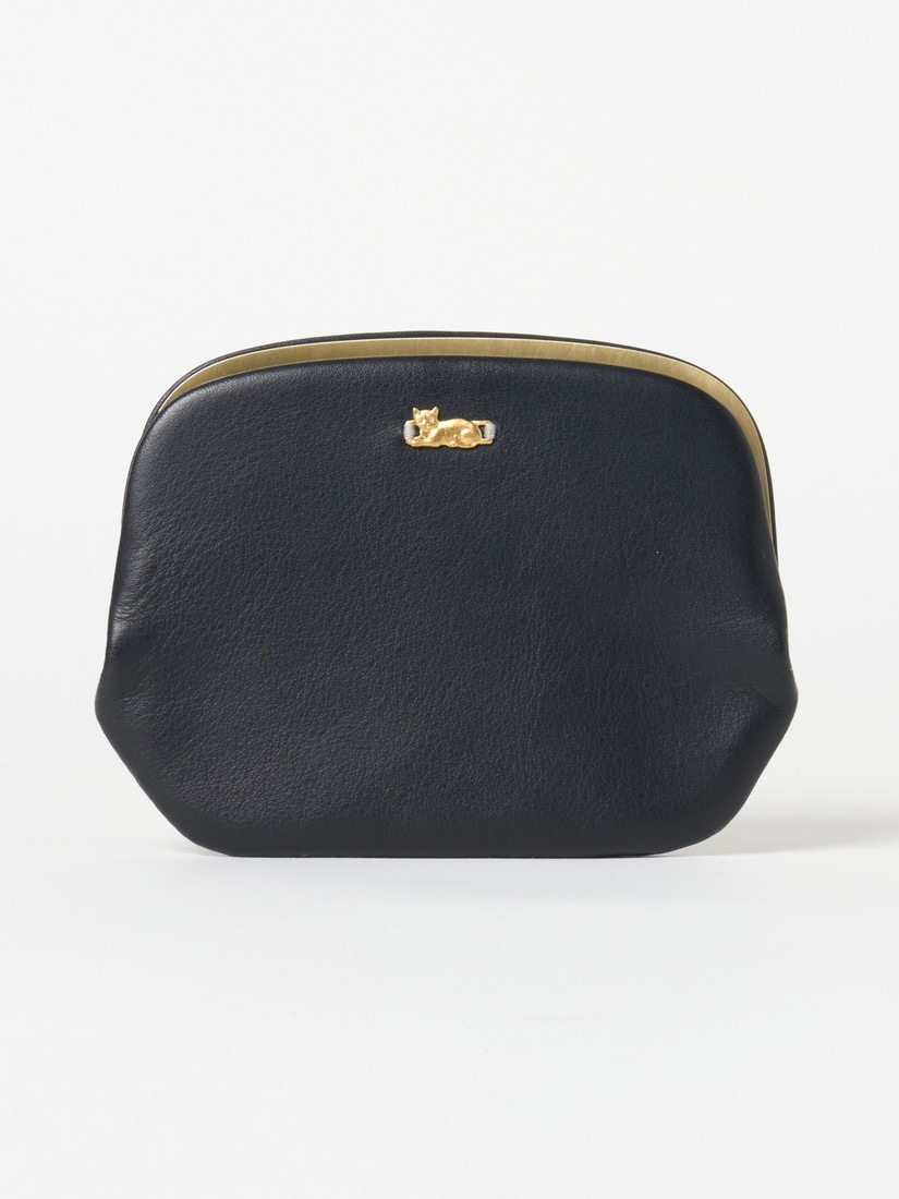 ちびねこ 天溝がま口財布（M）black（小財布）｜H.P.FRANCE公式サイト