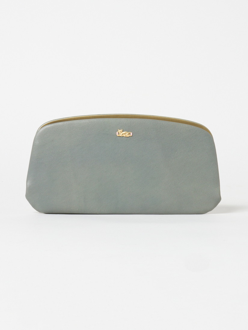 ちびねこ 天溝がま口財布（L）blue（長財布）｜H.P.FRANCE公式サイト