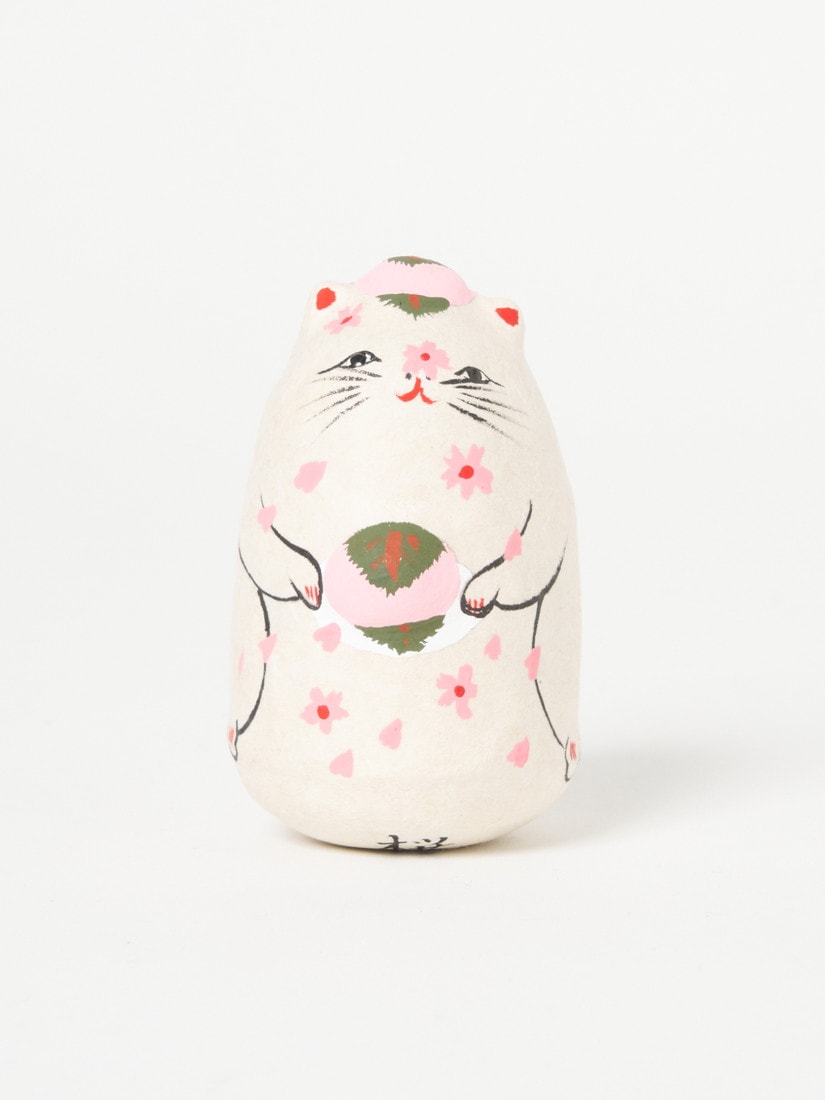 限定商品】《コシェルドゥ》起き上がり人形 桜餅猫（オブジェ）｜H.P.