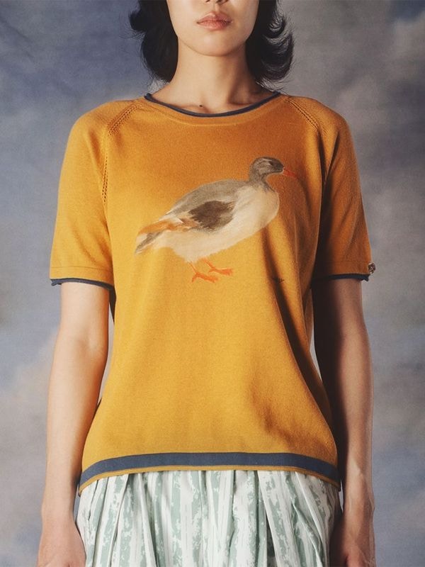 《KA WA KEY》KNIT RINGER Tシャツ