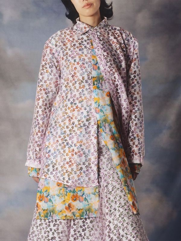 《KA WA KEY》 DEVORE DECONSTRUCTED LAYERED シャツ