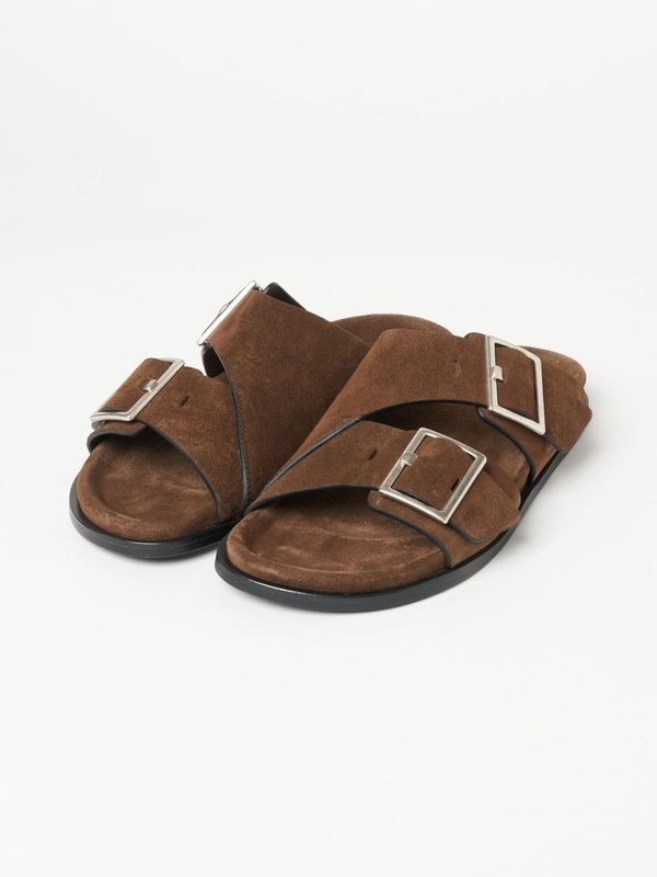 Alba Suede Brown Leather Sandals