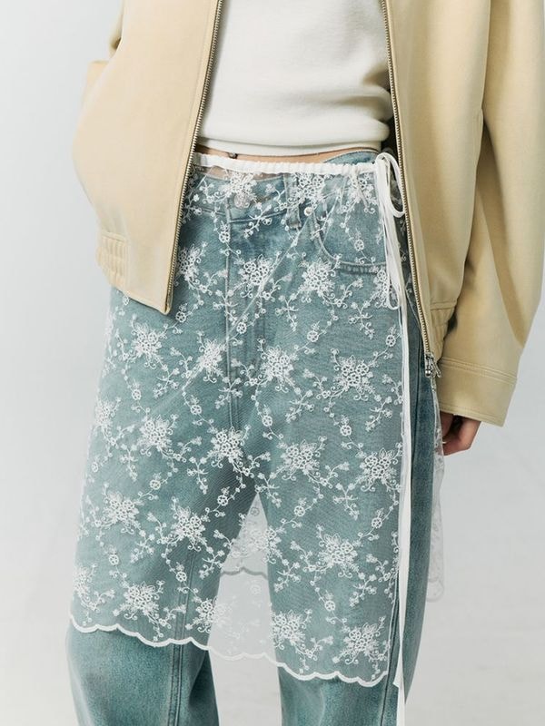 《DUNST》レース レイヤード スカート