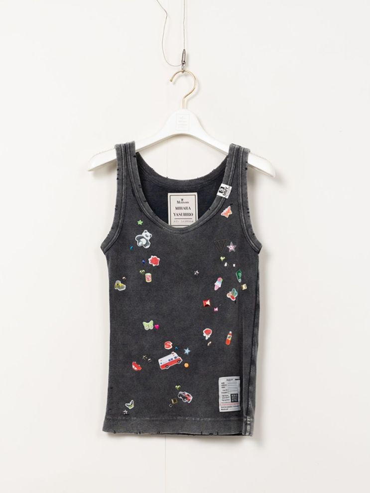 MIHARA YASUHIRO》BLEACHED KIDS STICKER タンクトップ（トップス