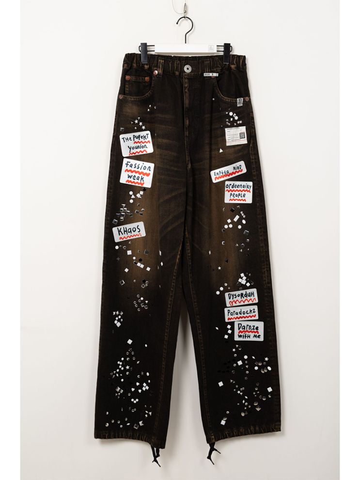 MIHARA YASUHIRO》DENIM JEANS w STICKER パンツ（パンツ）｜H.P.