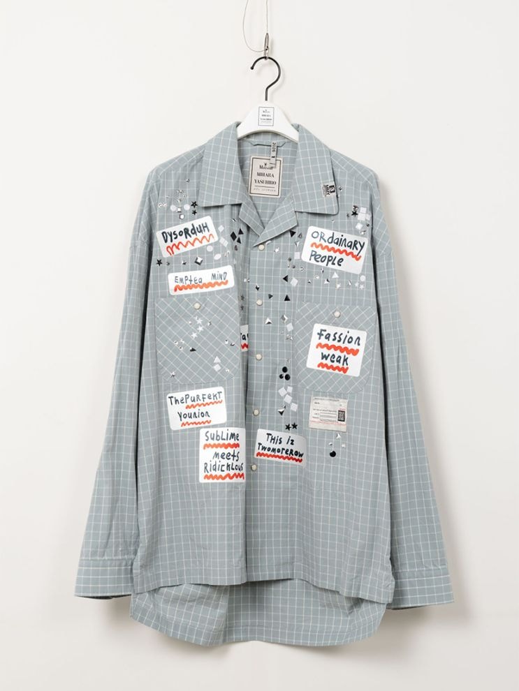 myh様確認用 MIHARA YASUHIRO》L/S CHECK SH w STICKER シャツ（シャツ）｜H.P.