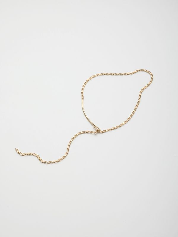 《PREEK》YU-KIN HOOK CHAIN LARIAT ネックレス