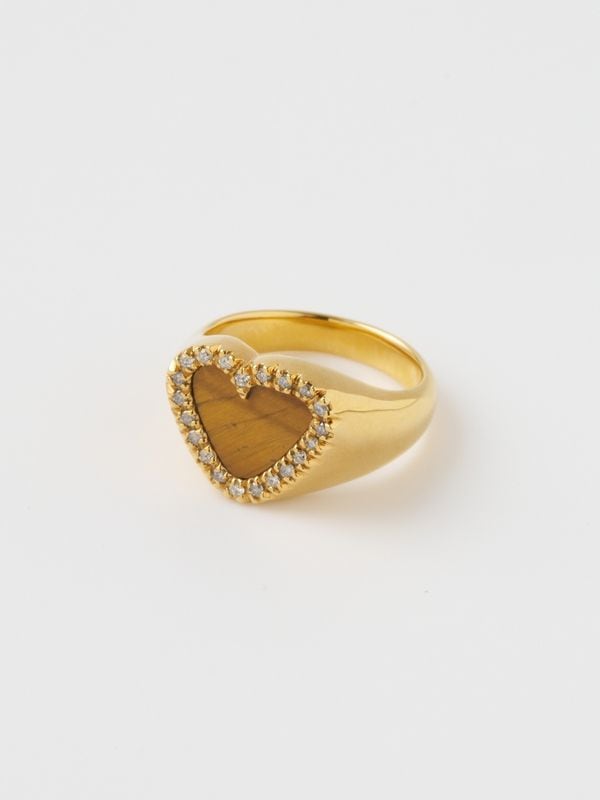 《PREEK》DIAMOND HEART STONE リング