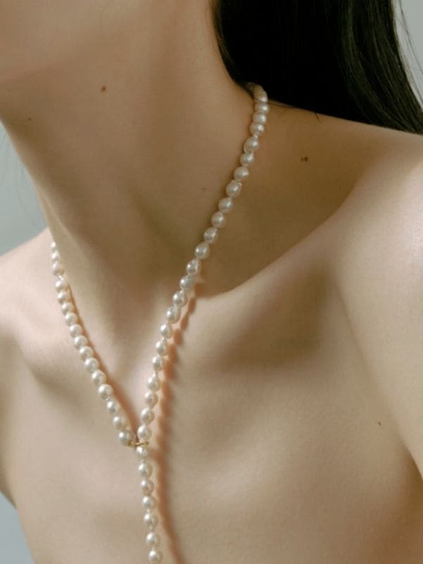 《PREEK》AKOYA BROQUE PEARL LARIAT ネックレス