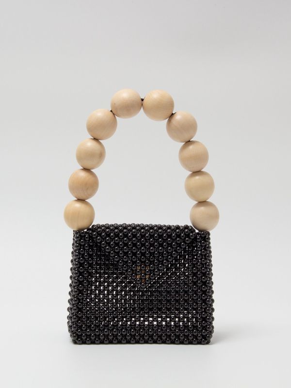 《TOOS》wood ball handbag