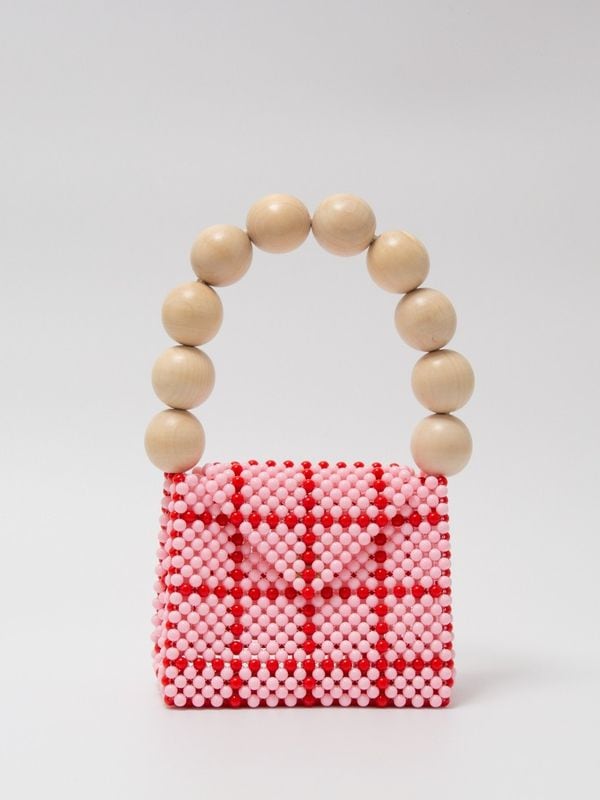 《TOOS》wood ball handbag
