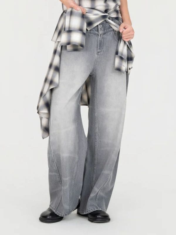《Feng Chen Wang》WASHED デニム パンツ