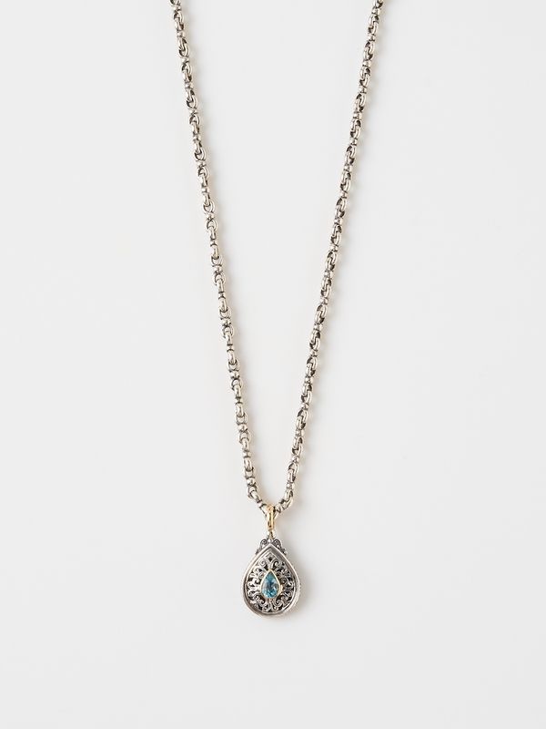 Mediterranean drop Light Double Loop Chain ネックレス