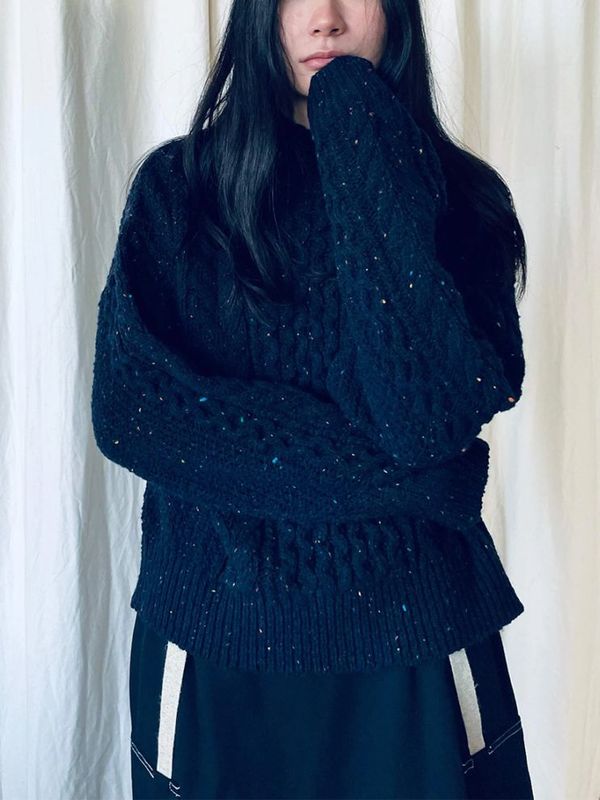 セーター kn-01N navy