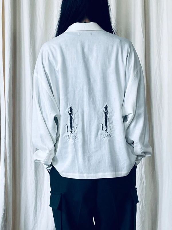 シャツ st-116W ika white シャツ