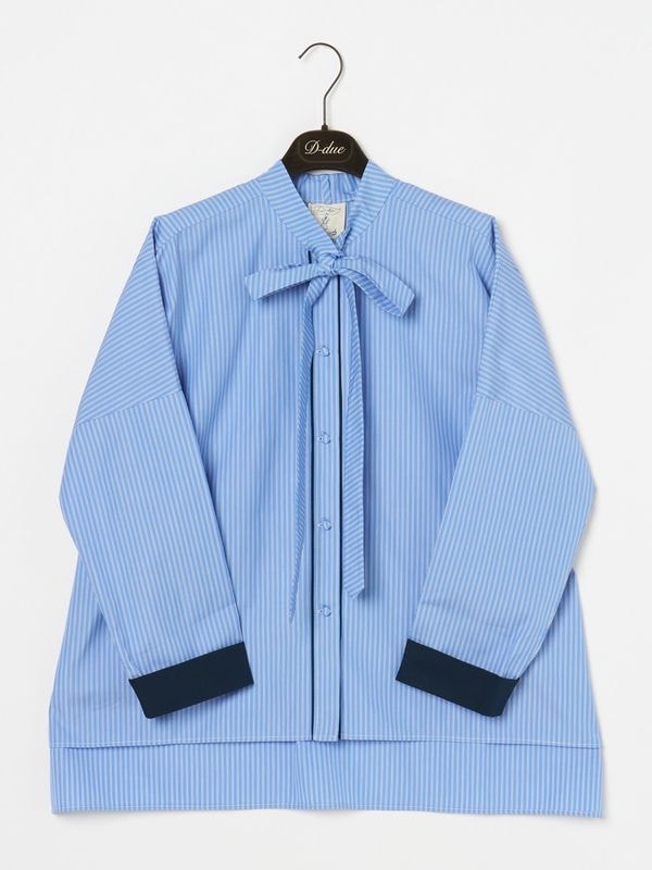 PINSTRIPE Ribbon シャツ