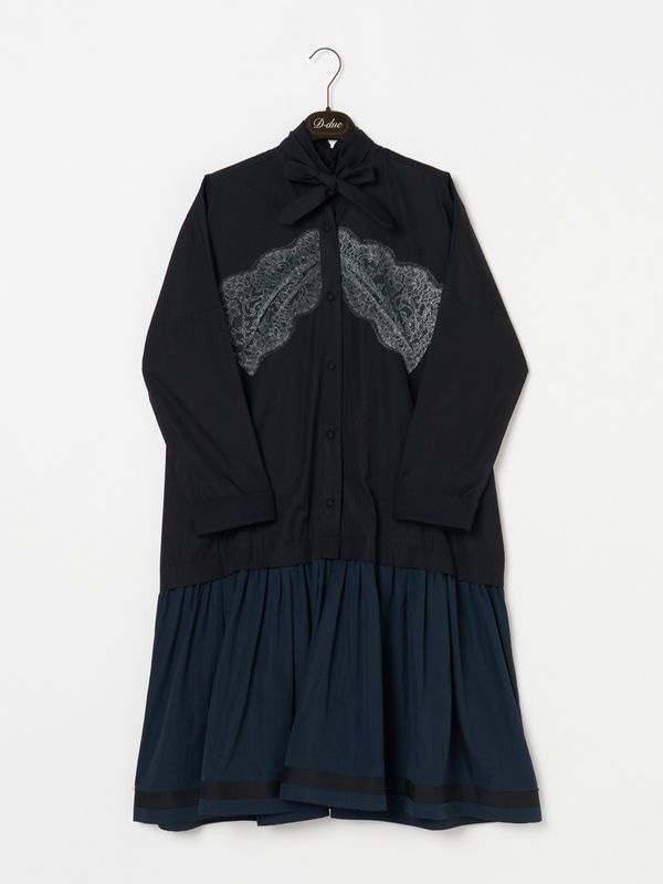 Robe Noir collection Lace Gather ワンピース