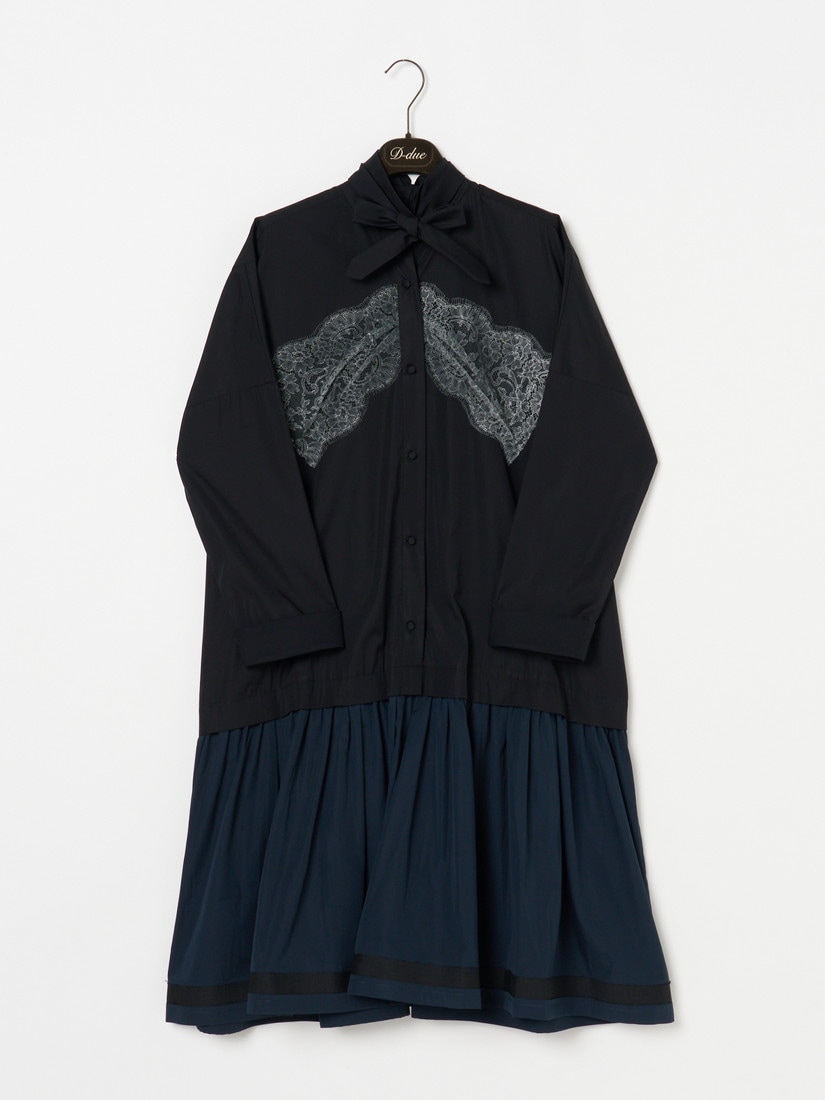Robe Noir collection Lace Gather ワンピース