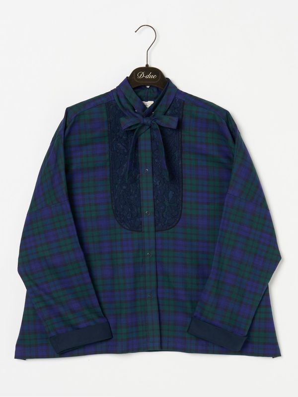 Magic Box Check Lace Ribbon シャツ